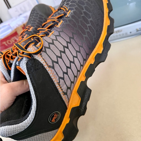 Size 15 Timberland Men’s Pro Powertrain Sport Work Shoes Alloy Toe Orange Black main image 13